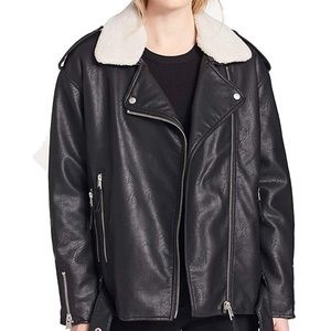 Levis Women's Faux Leather Sherpa Jacket (size XS)